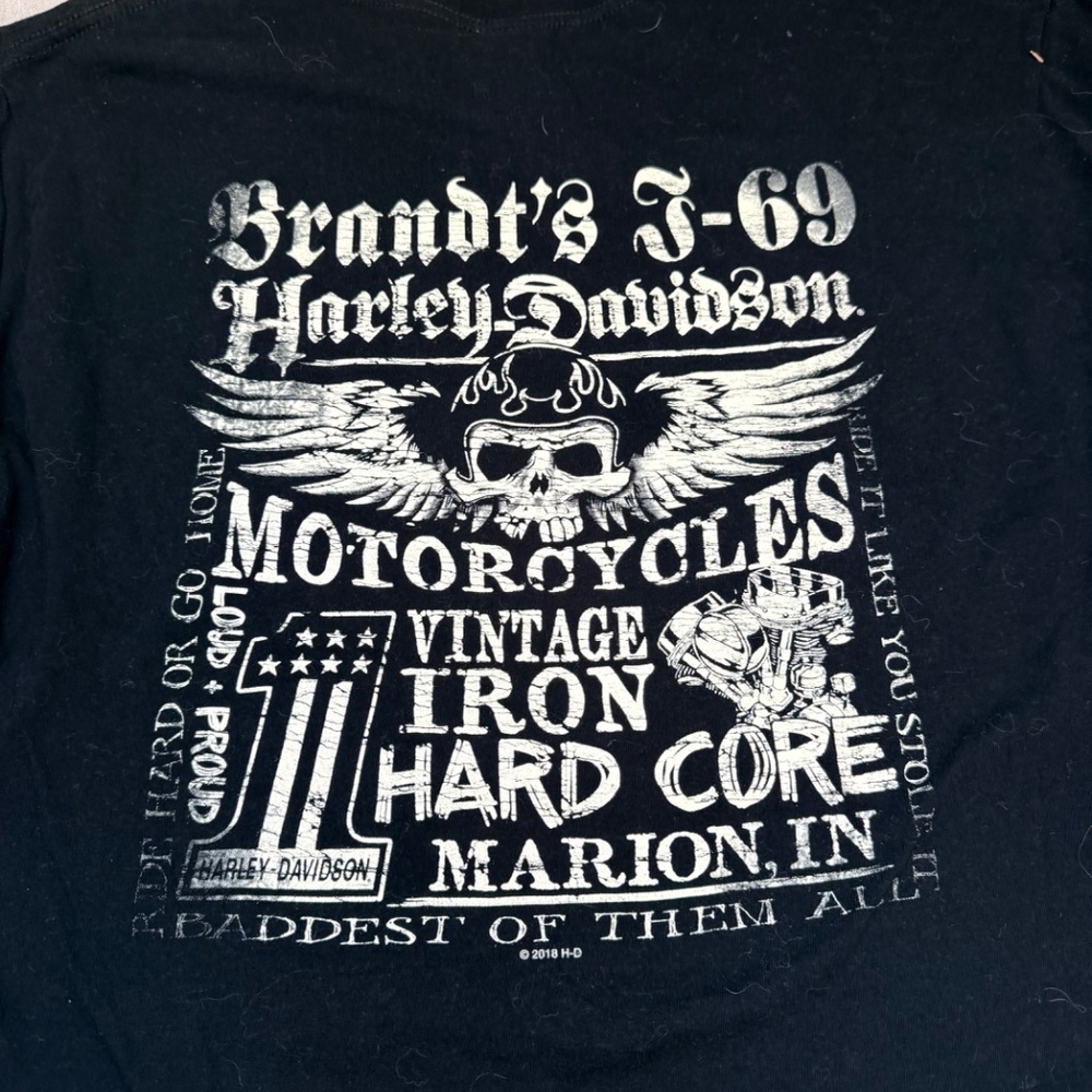 Harley Davidson Riders Wanted T-Shirt Indiana Size XL - Picture 8 of 8